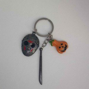 Friday the 13th Jason Mask Keychain with Accessories